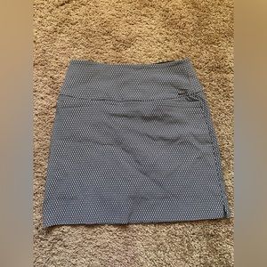 Black and white mini skirt